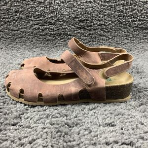 BioNatura Solo Women's Shoes US size 9 Red Brown Leather Slingback Mary Jane